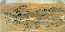「芸州広島図」広島城下を西側から俯瞰して描いた絵図(広島城蔵)